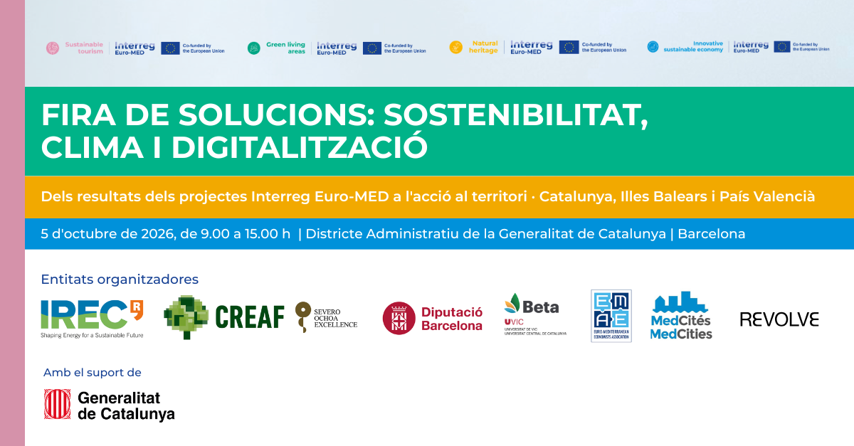 Solutions Fair: Sustainability, Climate and Digitalisation. From Project Results to Action in Catalonia, the Balearic Islands and Valencia